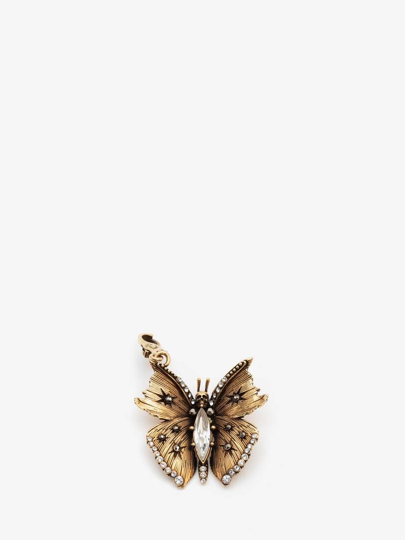 Large Butterfly Charm in Antique Gold - 1