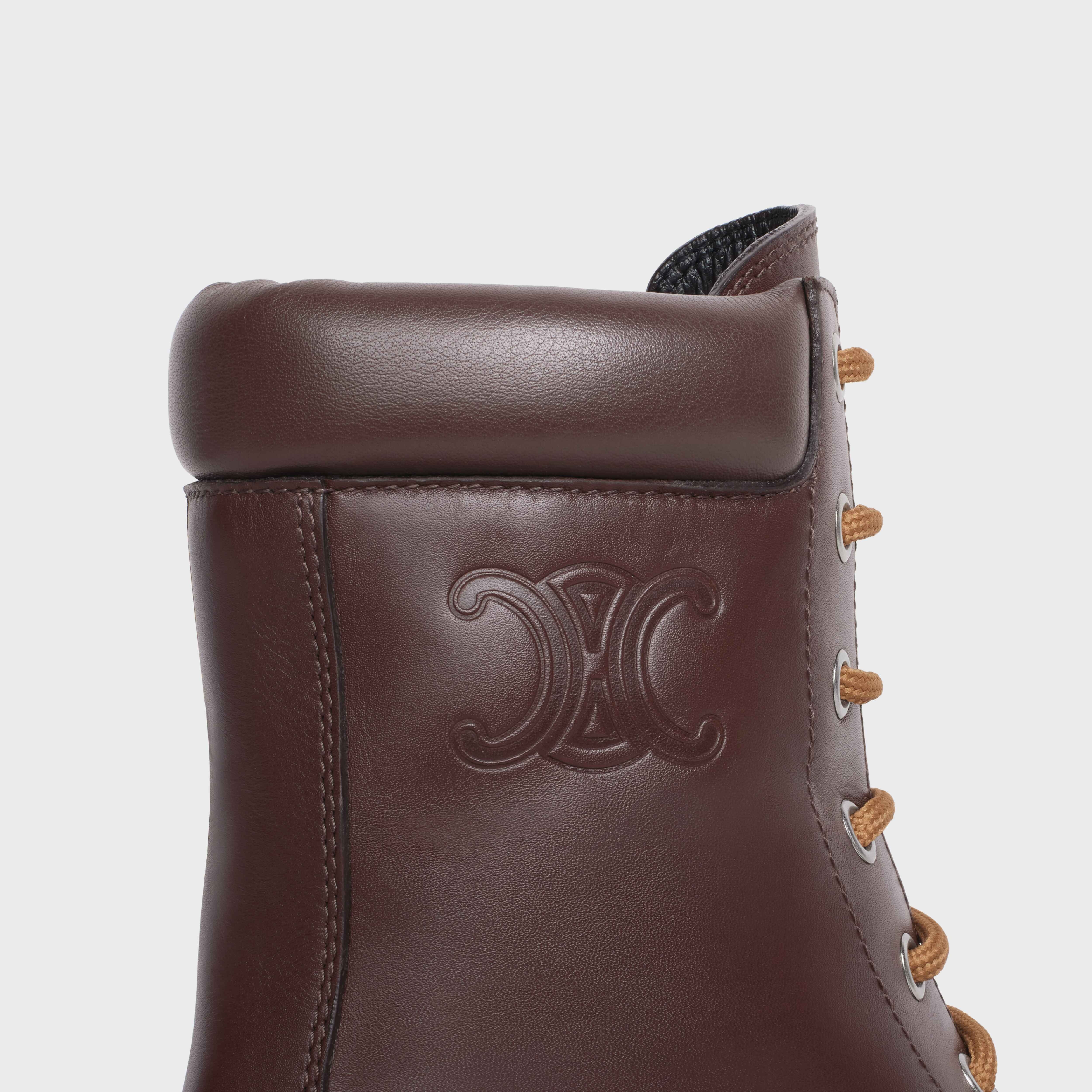 LACE-UP BOOT WITH TRIOMPHE CELINE BULKY in SHINY CALFSKIN - 5