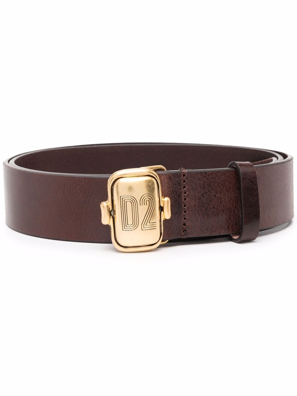 logo engraved-buckle belt - 1