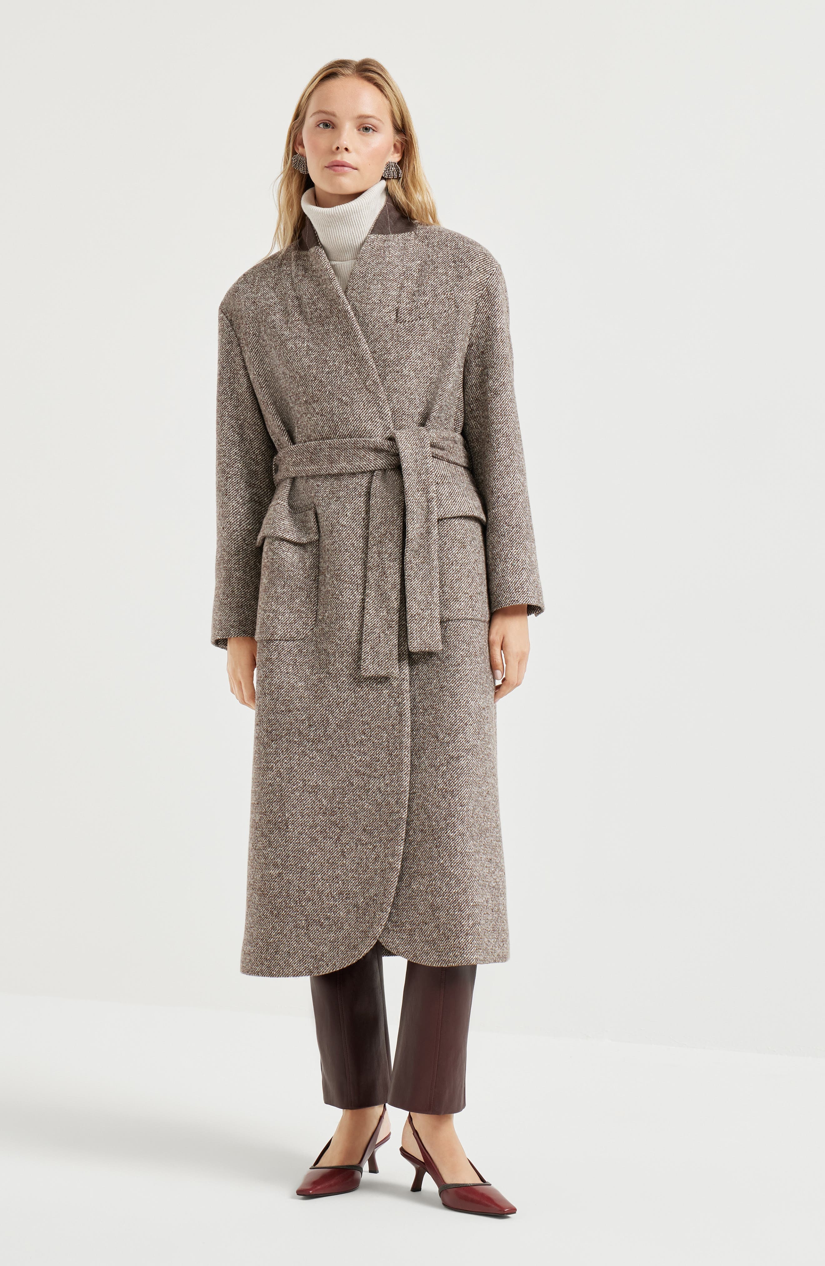 Brunello Cucinelli Coat with monili in Brown at Nordstrom - 2