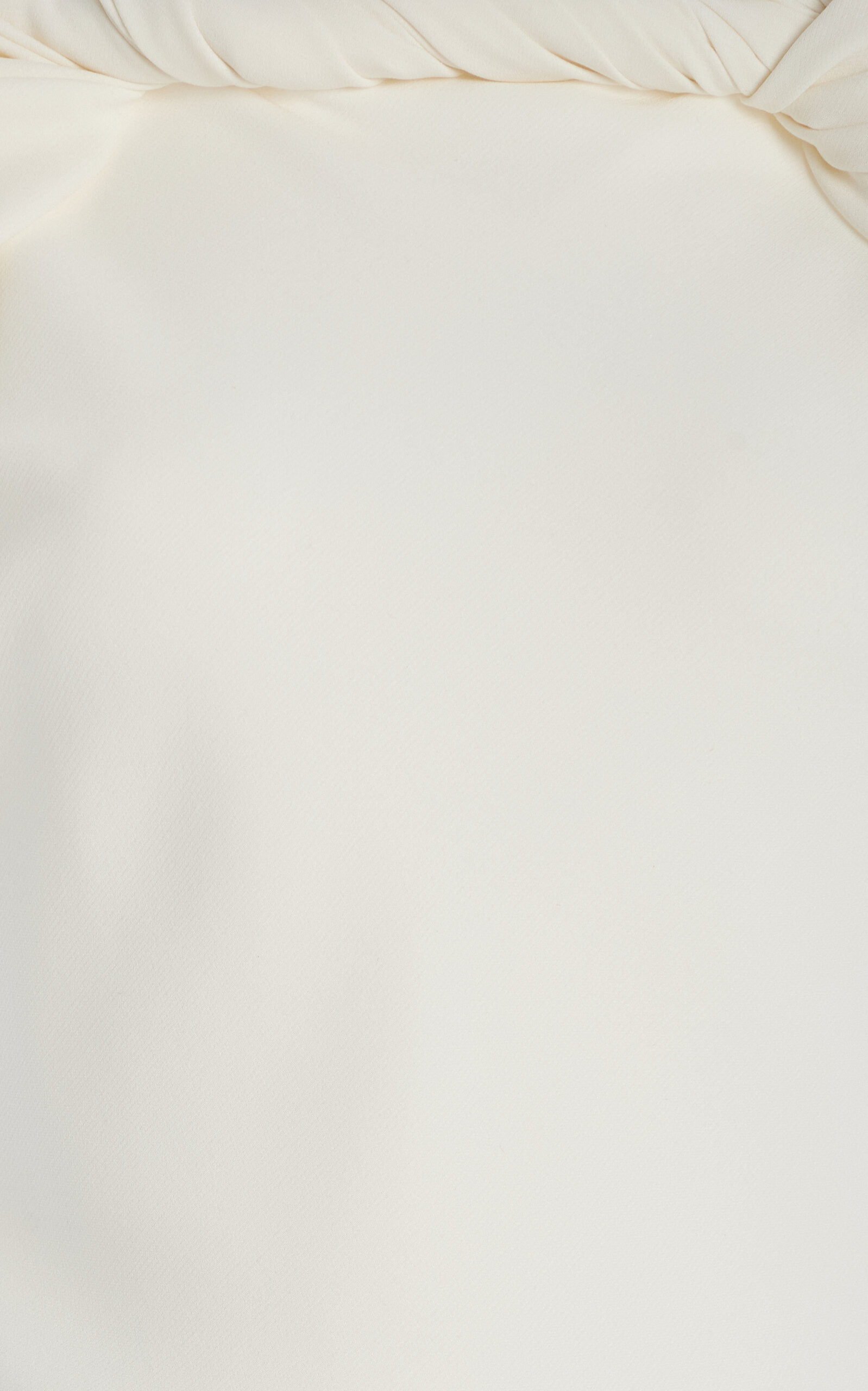 Draped Stretch-Silk Top ivory - 6