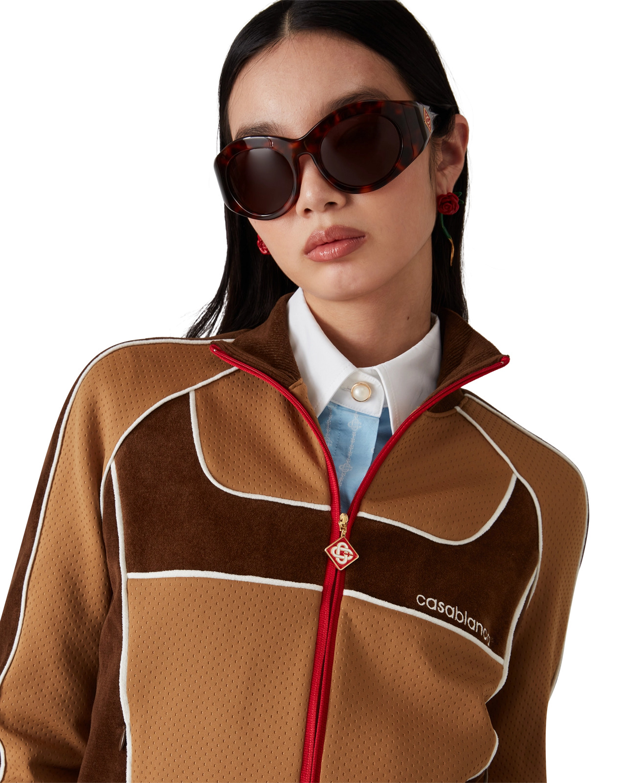 Chenille Panelled Track Jacket | Casablanca Paris - 4