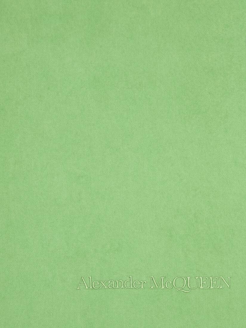 Women's Embroidered Stole in Acid Green - 3
