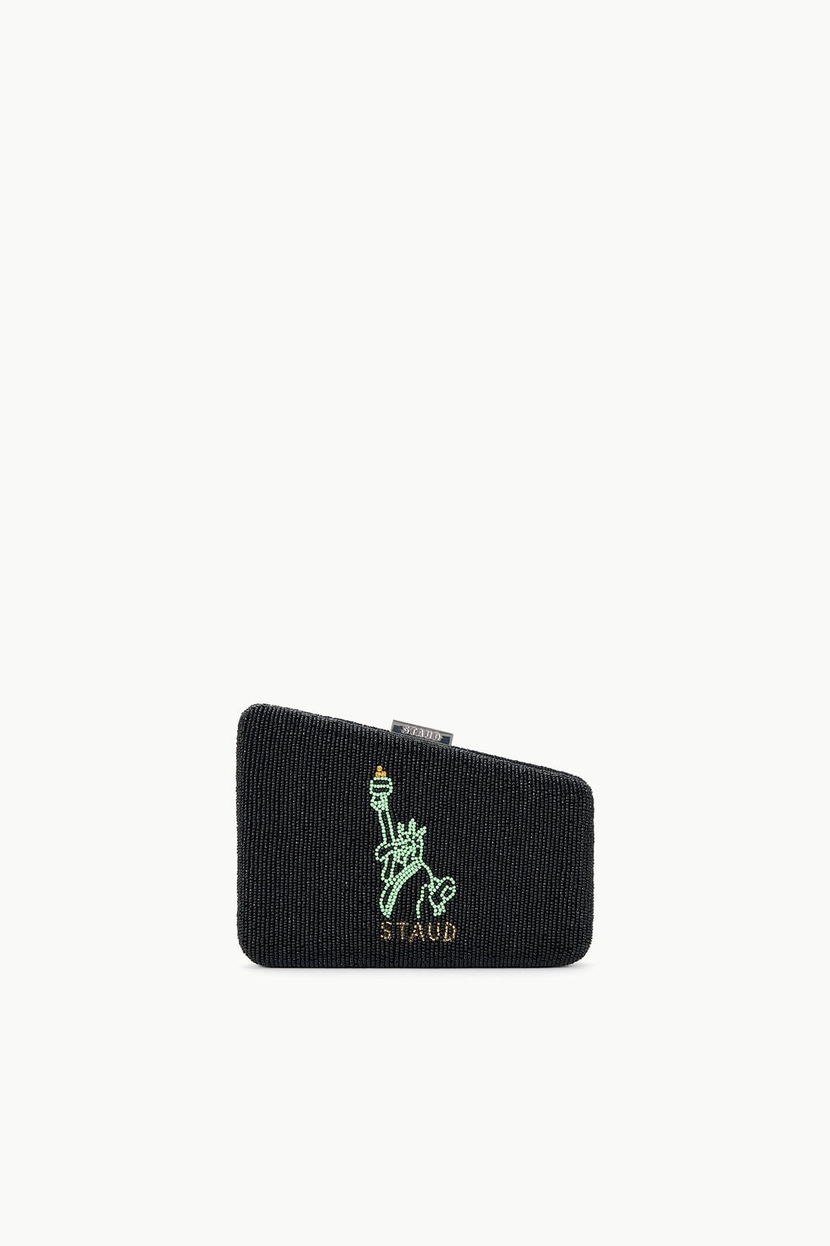 STAUD CARMELLA BEADED CLUTCH NYC SKYLINE - 3