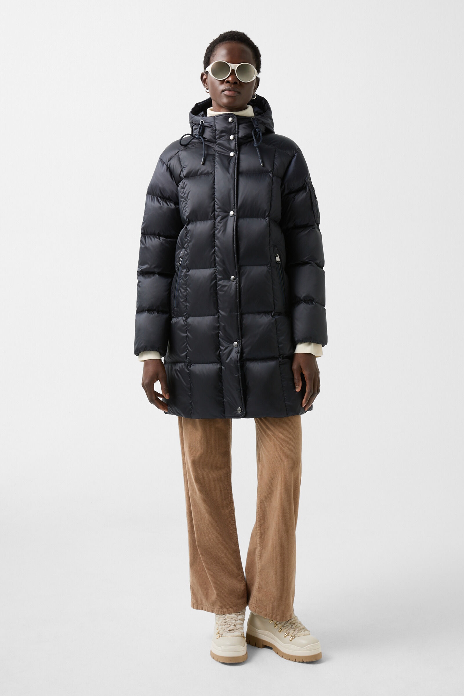 Fanja Down coat in Navy blue - 3