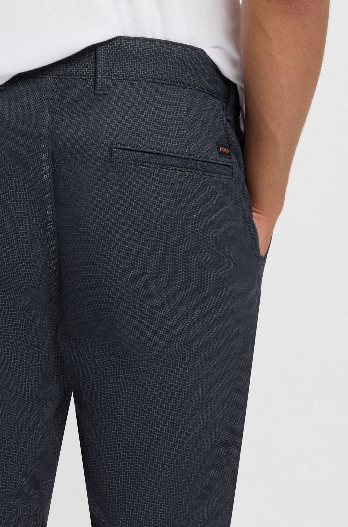 SLIM-FIT PANTS IN STRETCH COTTON - 5