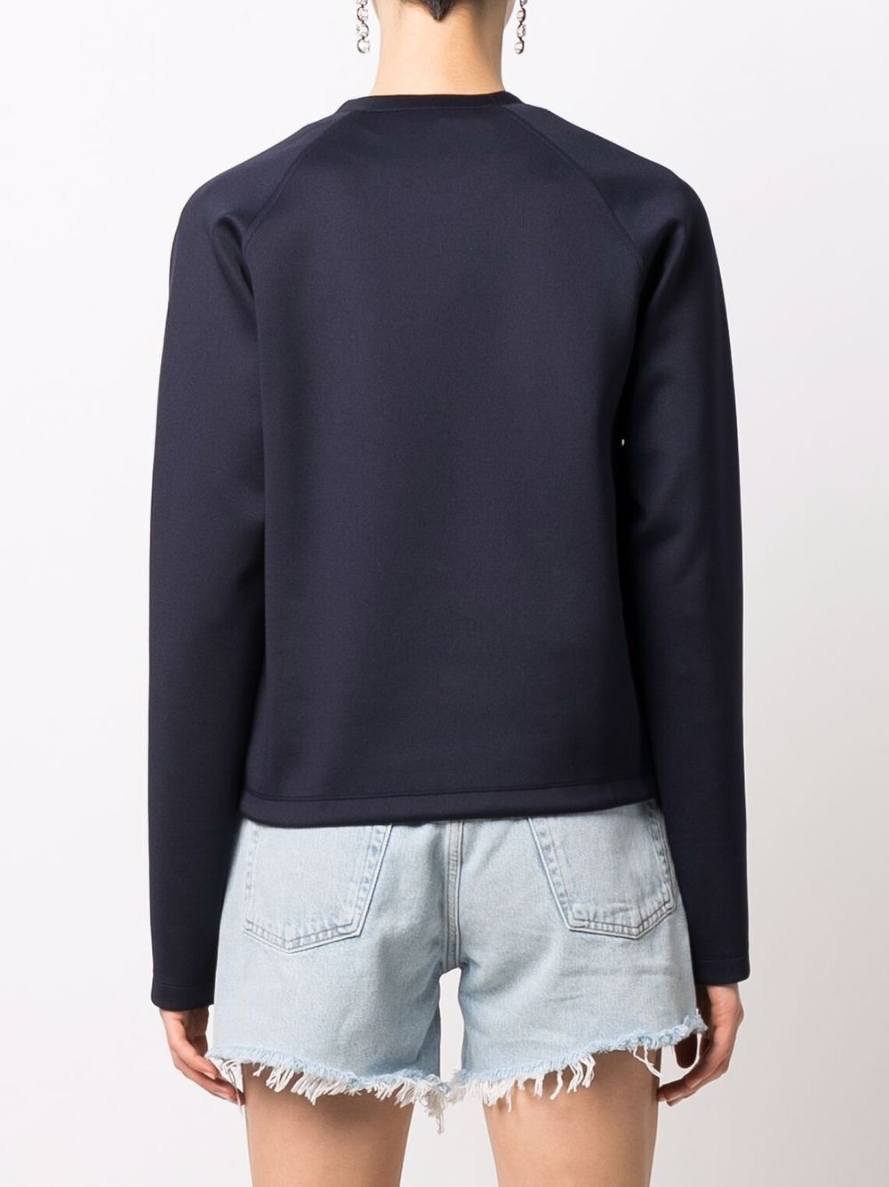 logo-patch striped sweatshirt - 4