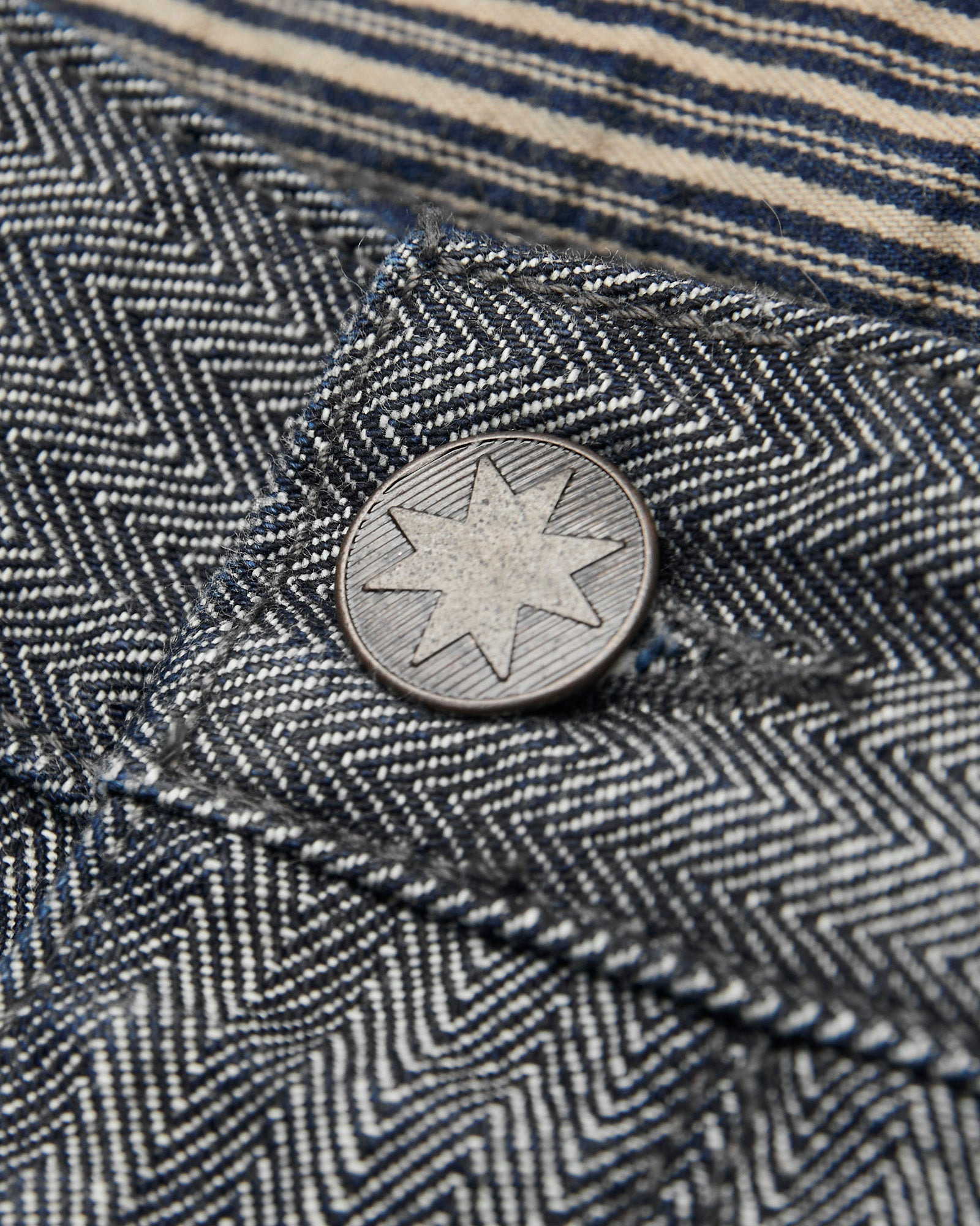 Ortega Pant in 13oz Grey Herringbone - 5
