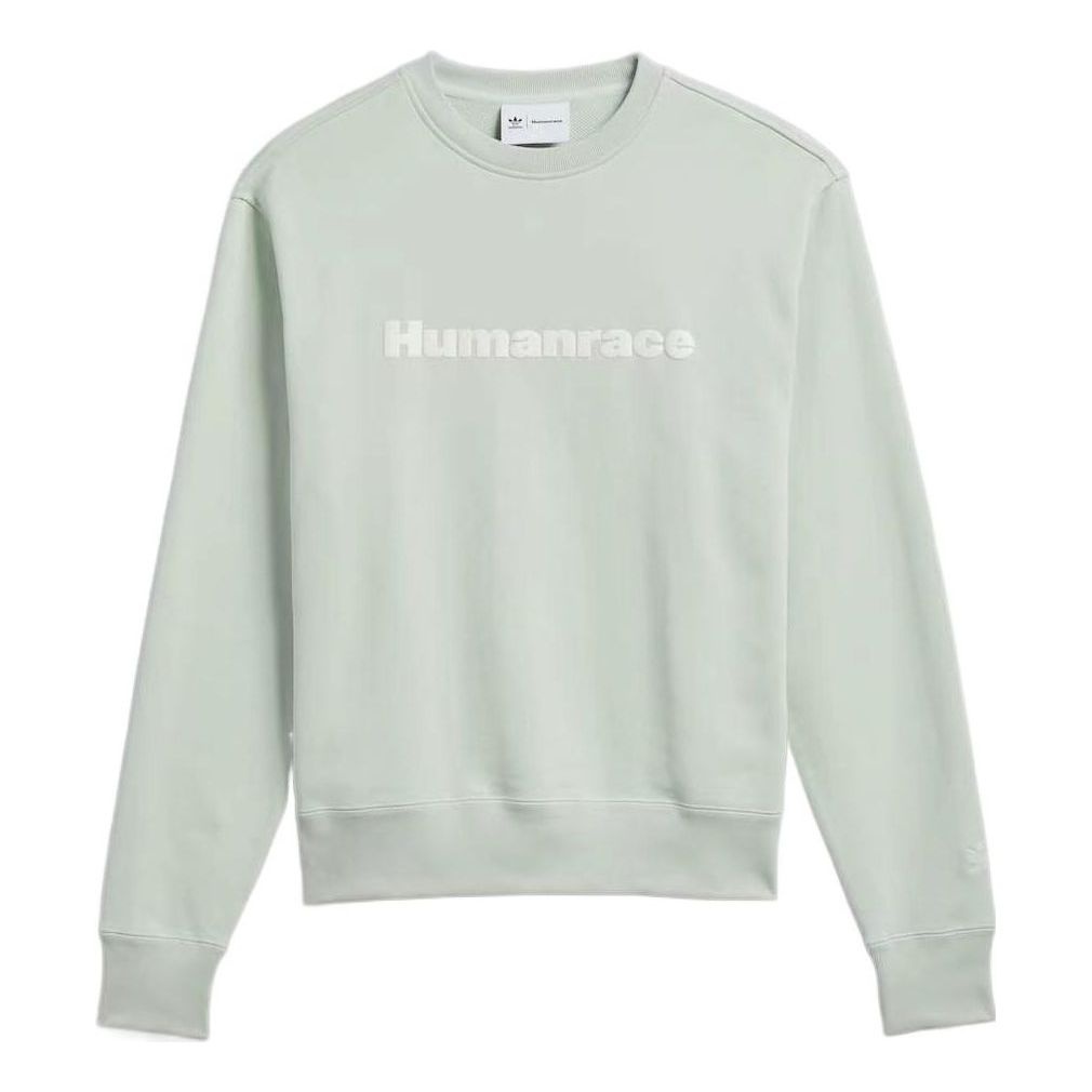 adidas x Pharrell Humanrace Logo Sweatshirt 'Green' HS4829 - 1