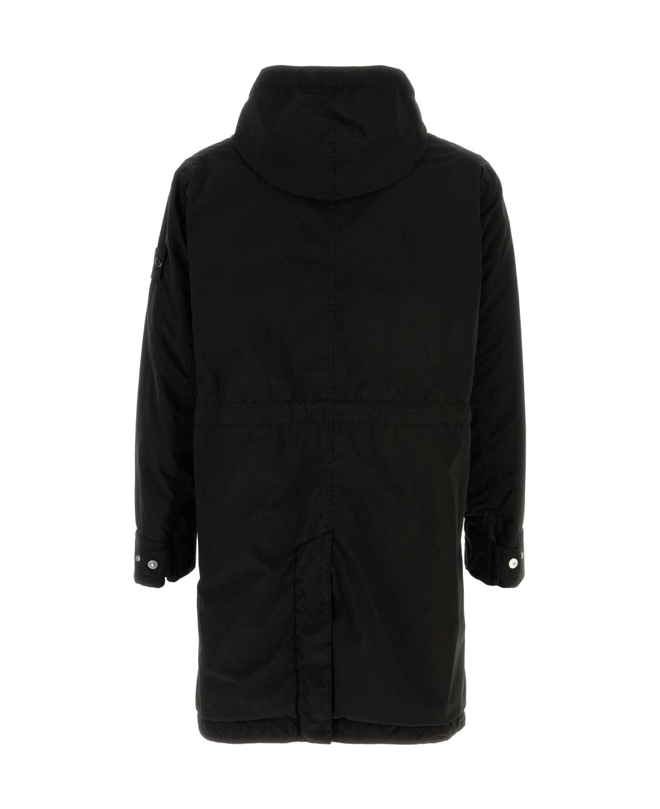 Black Stretch Polyester Jacket - 2