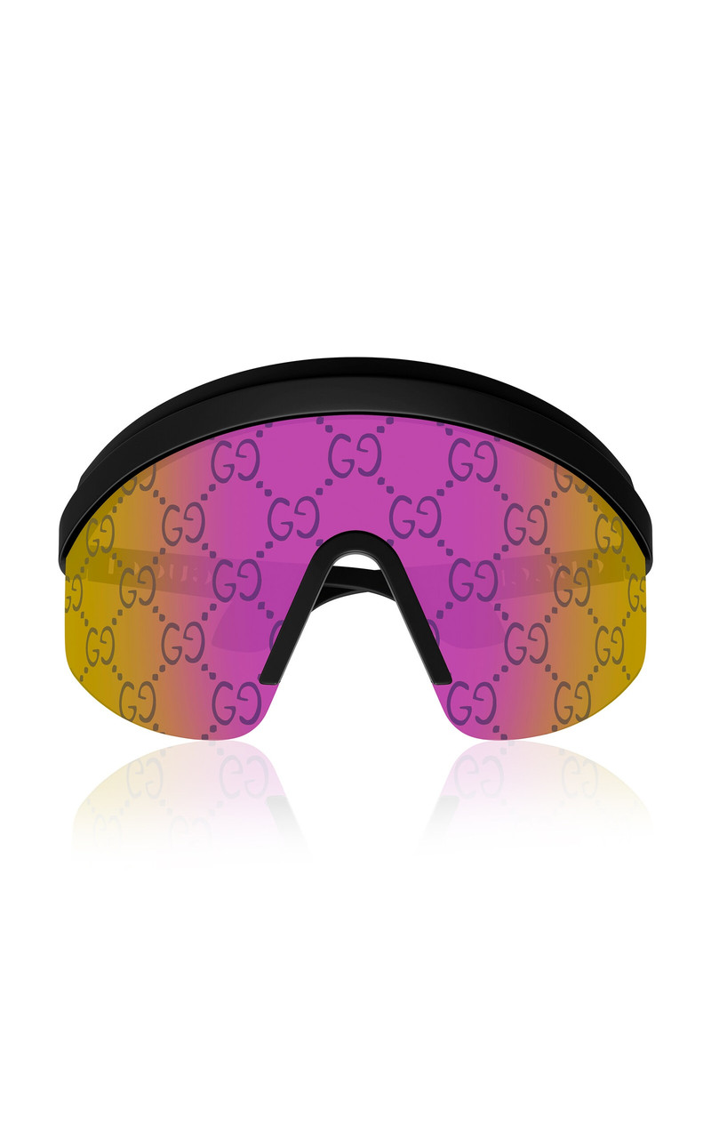 Mask-Frame Logo Acetate Sunglasses multi - 1