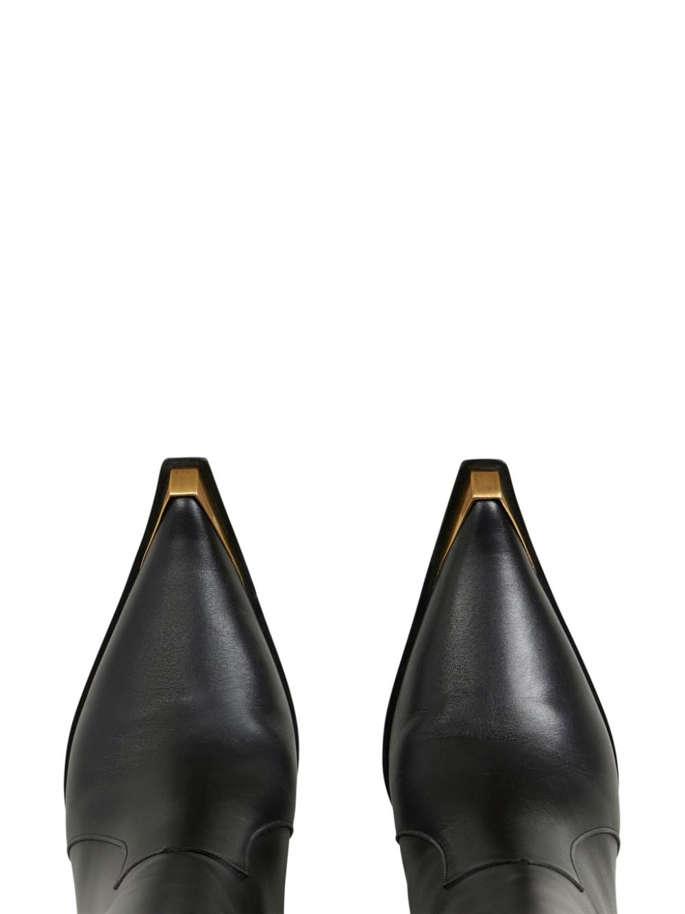 pointed-toe leather boots - 4