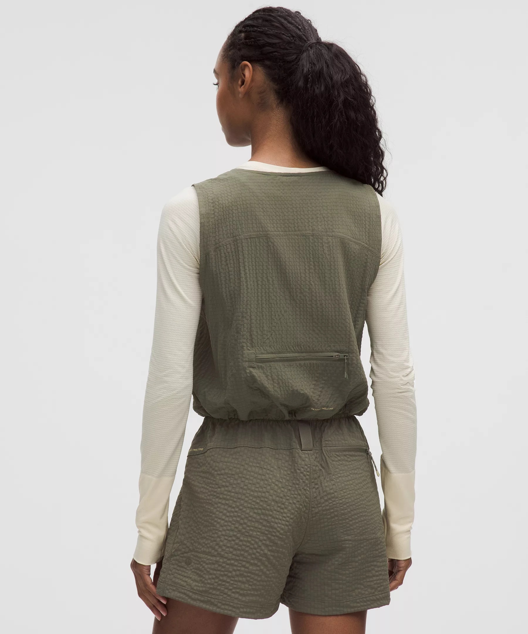 Grid-Texture Hiking Cargo Vest - 3
