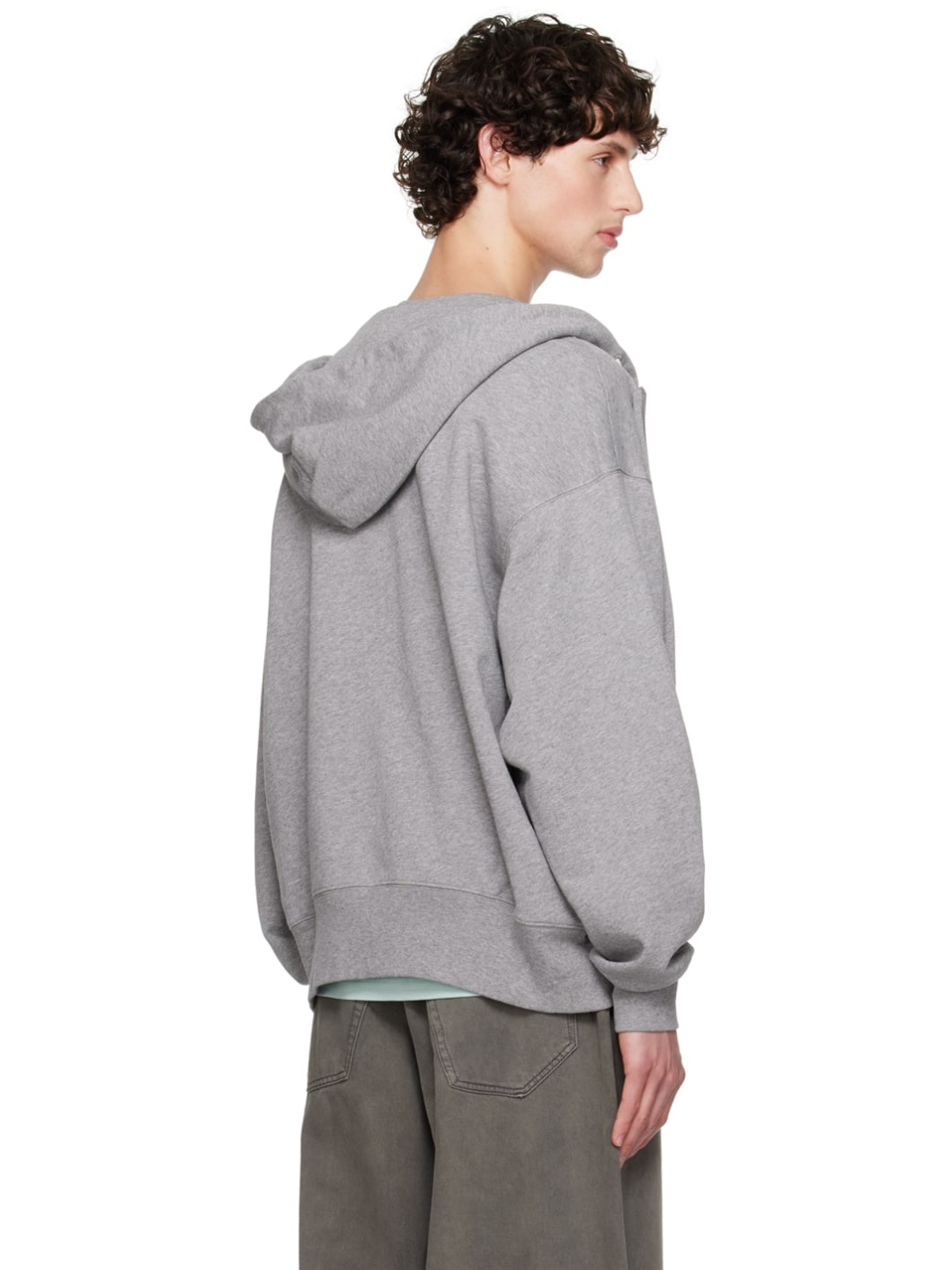 Gray Zip Hoodie - 3