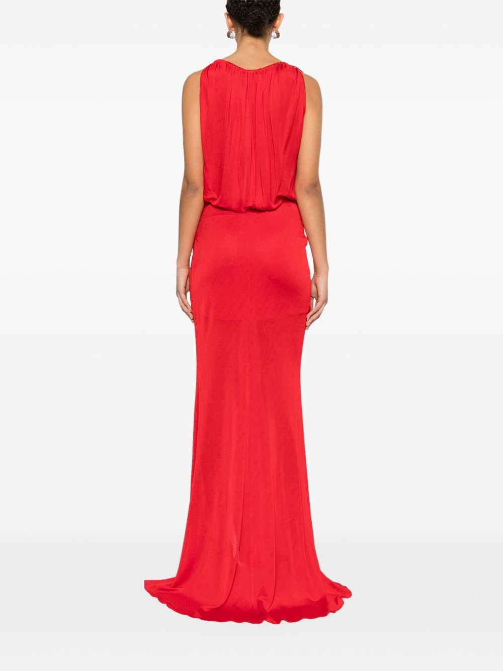 draped-detail maxi dress - 4