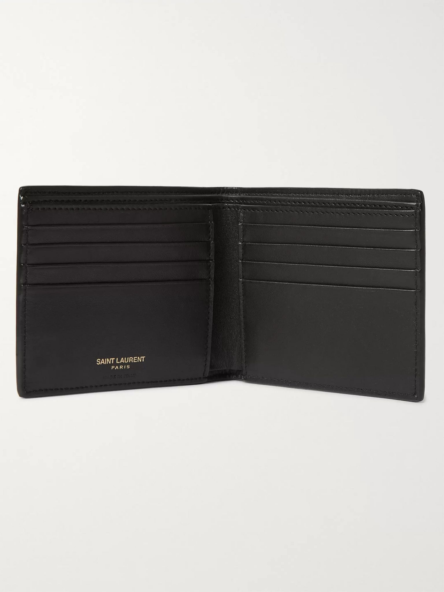 Logo-Appliquéd Croc-Effect Leather Billfold Wallet Black - 4