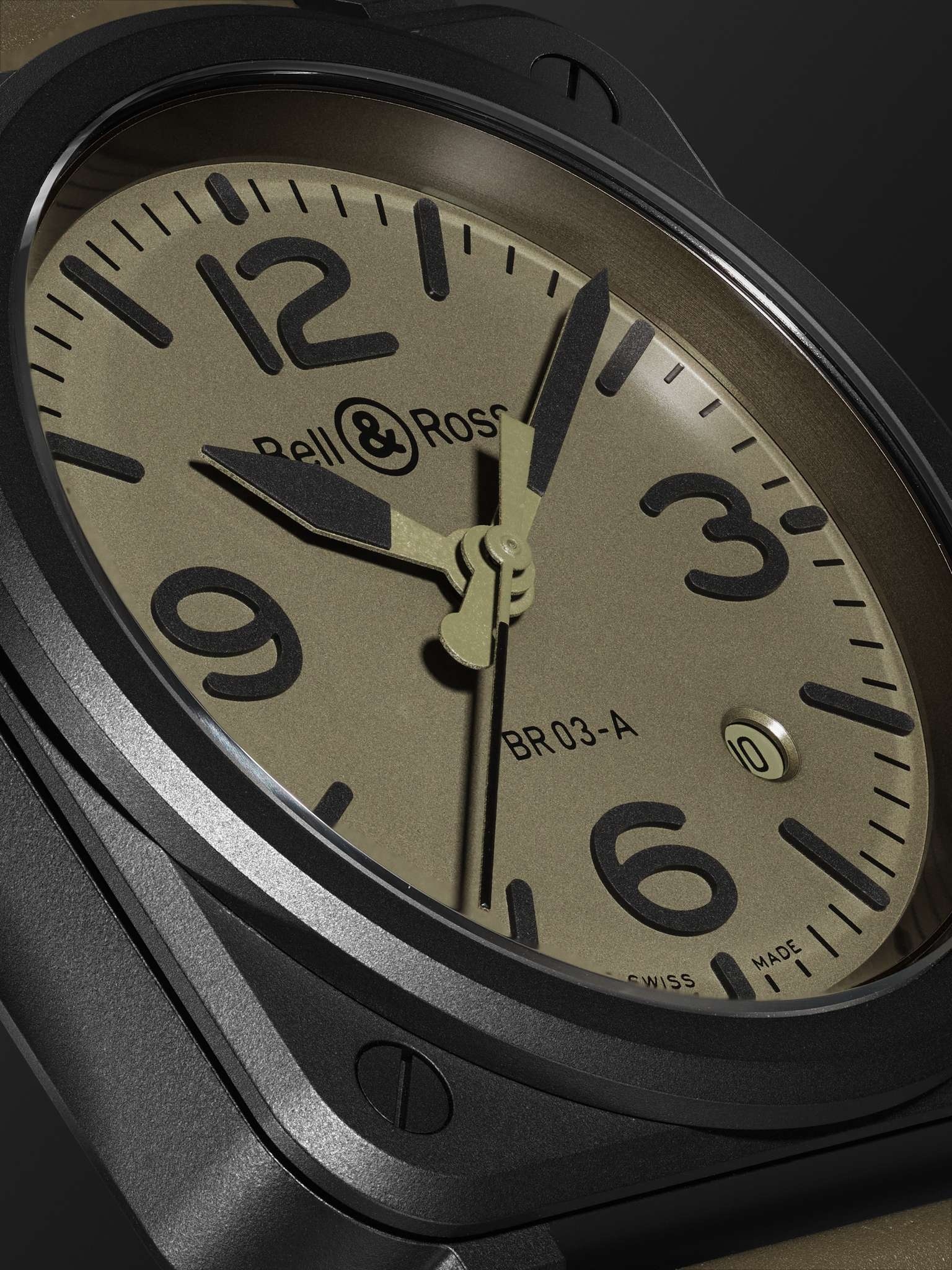 BR 03 Automatic 41mm Ceramic and Rubber Watch, Ref. No. BR03A-MIL-CE/SRB - 5