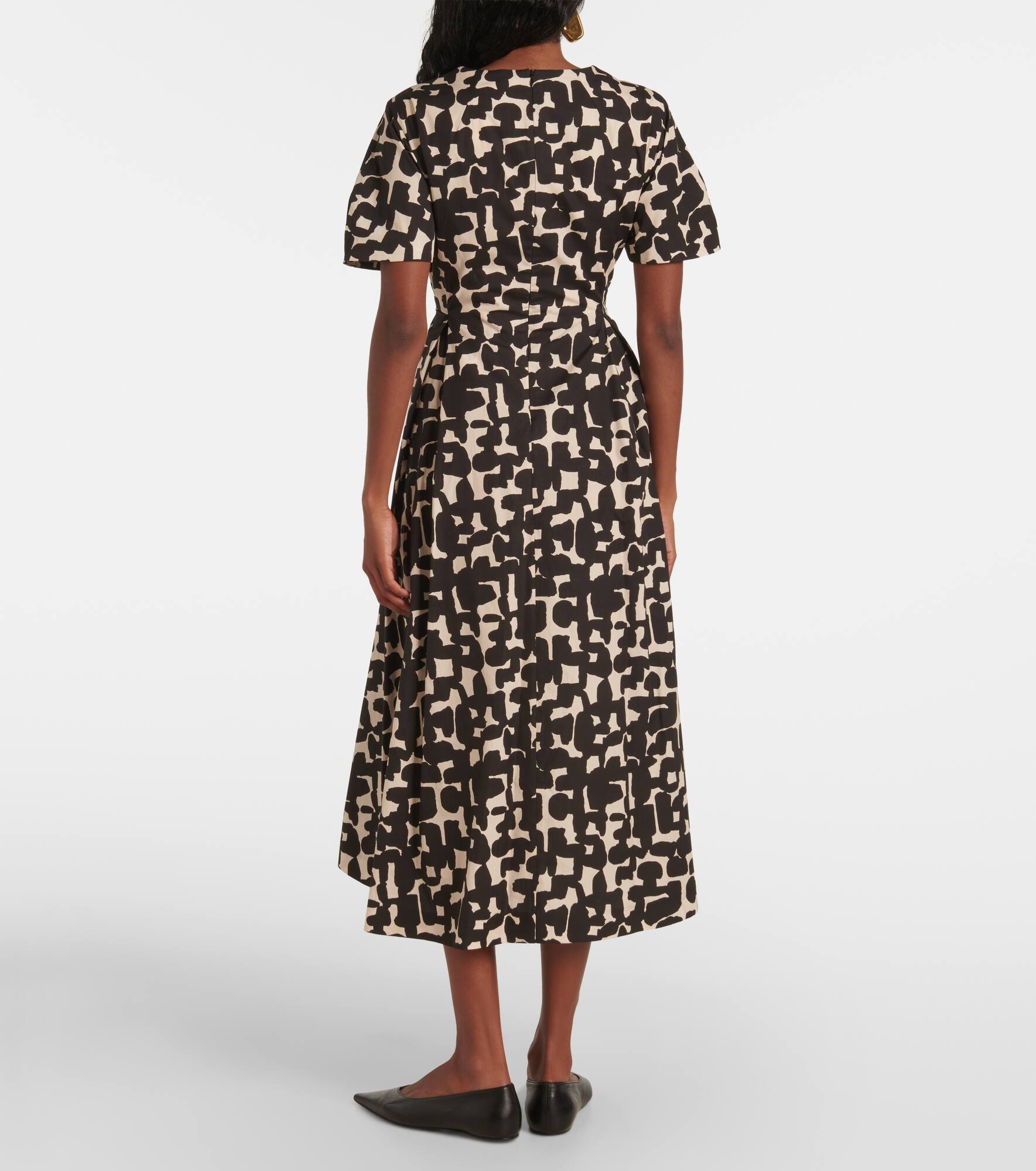 Callas printed cotton poplin midi dress - 3