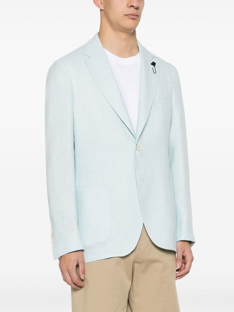 intertwined linen-blend blazer 3