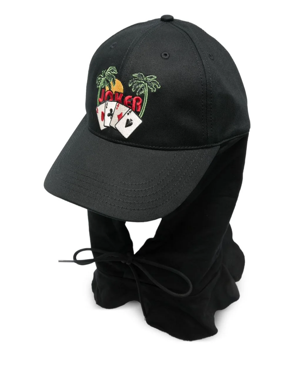 embroidered hooded cap - 1