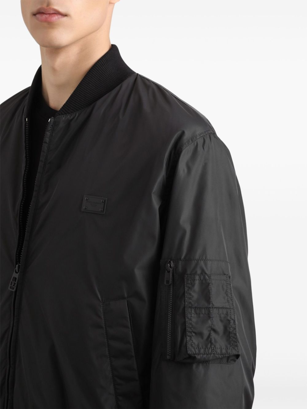 logo-plaque bomber jacket - 5