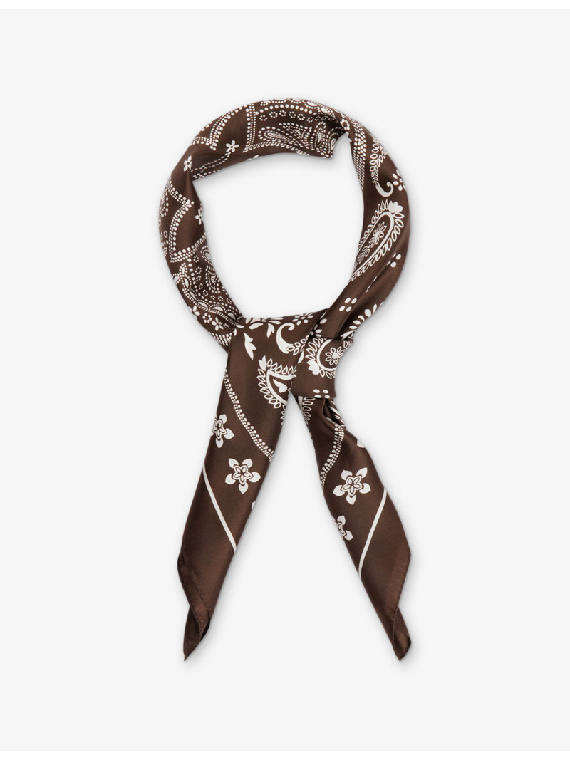 Sandro Bandana-Print Square Silk Scarf outlook