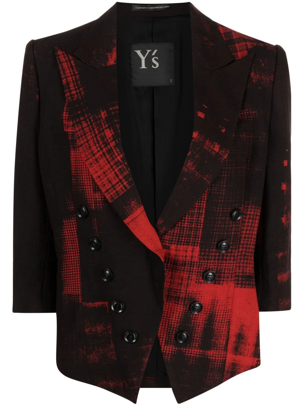 Copied check-print blazer - 1