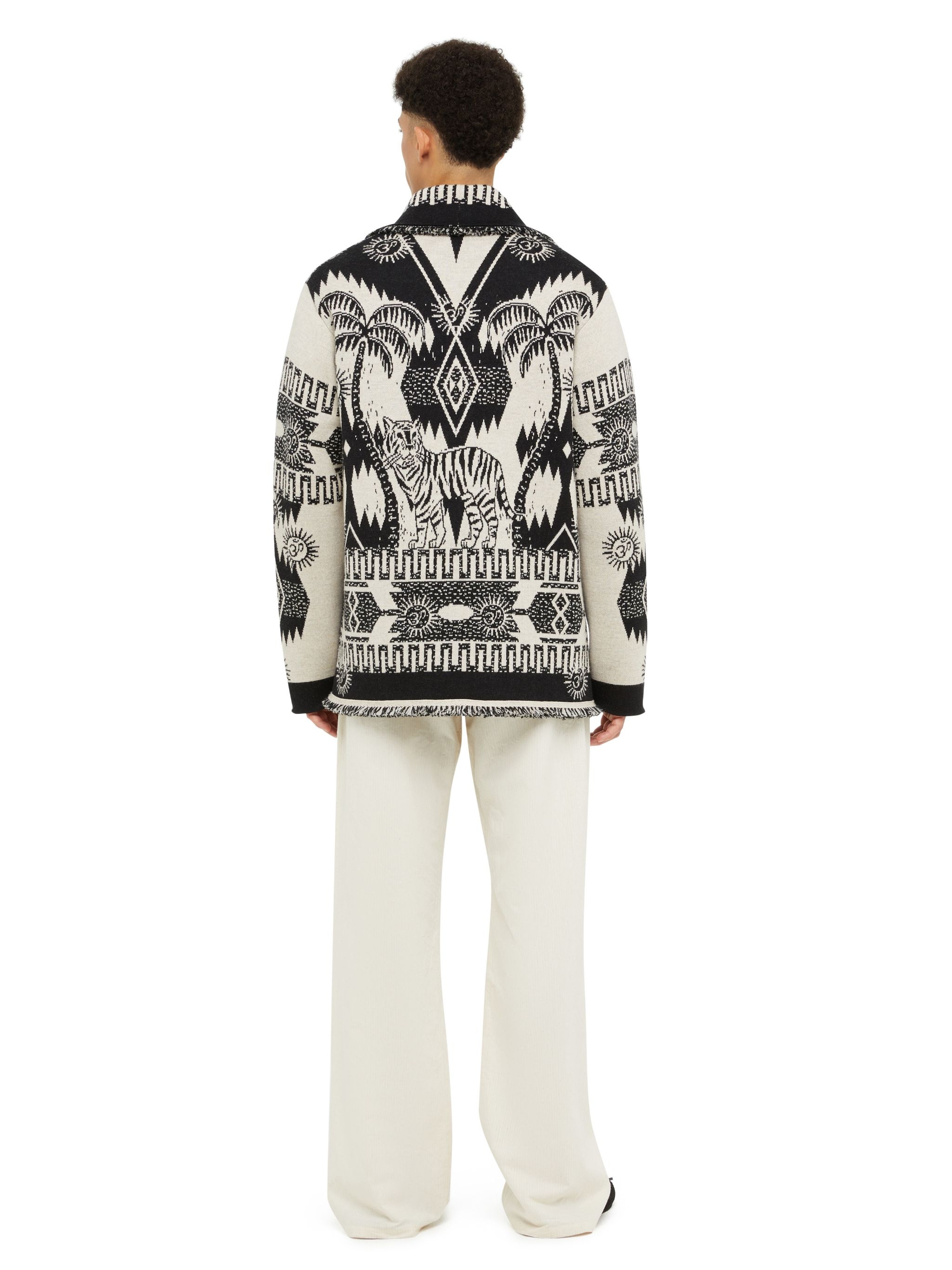 Wood Block Ibrid Jacquard Cardigan - 6