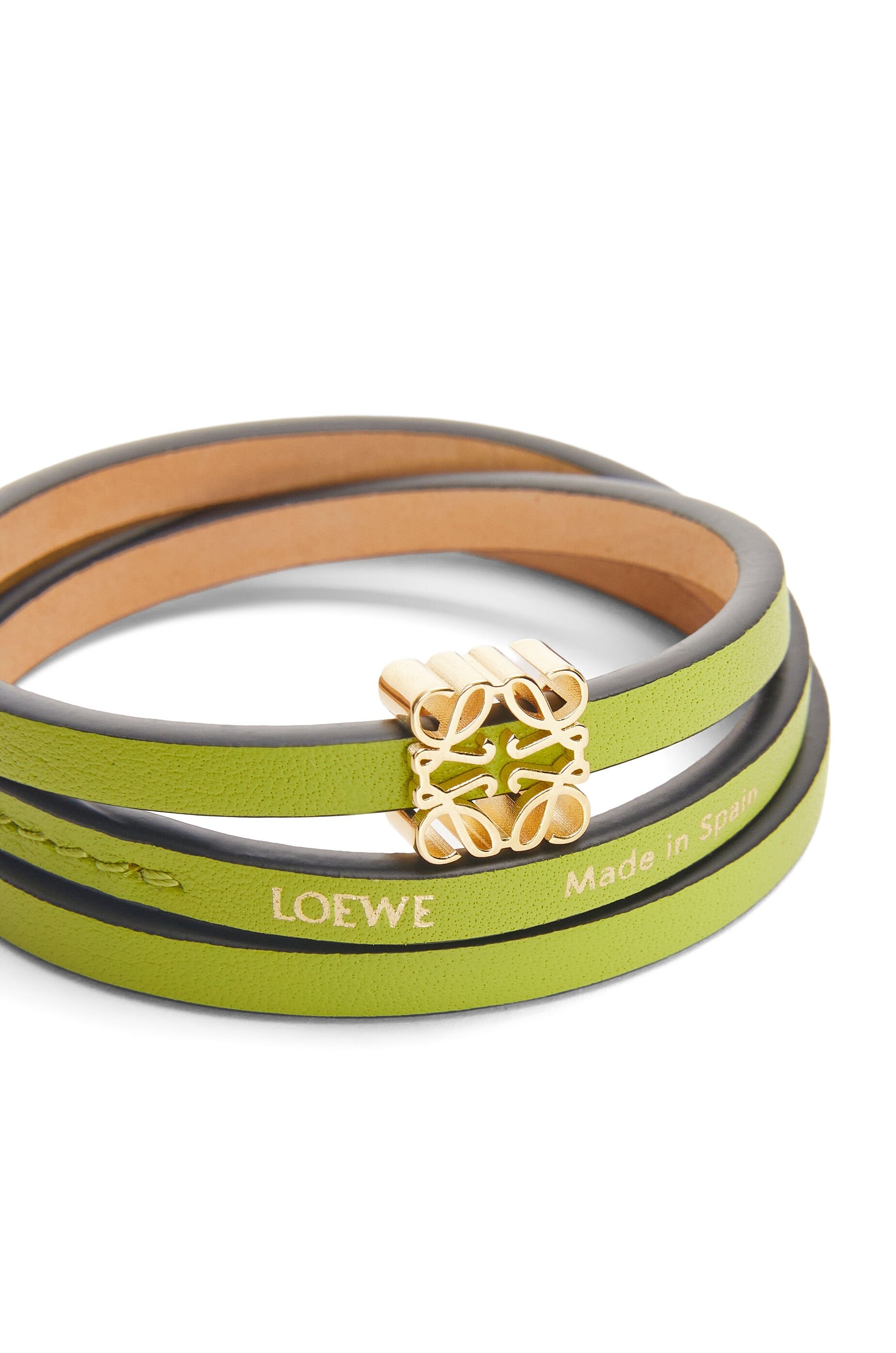 【国内発送】Twist bangle in calfskin Twist bangle in calfskin White - LOEWE