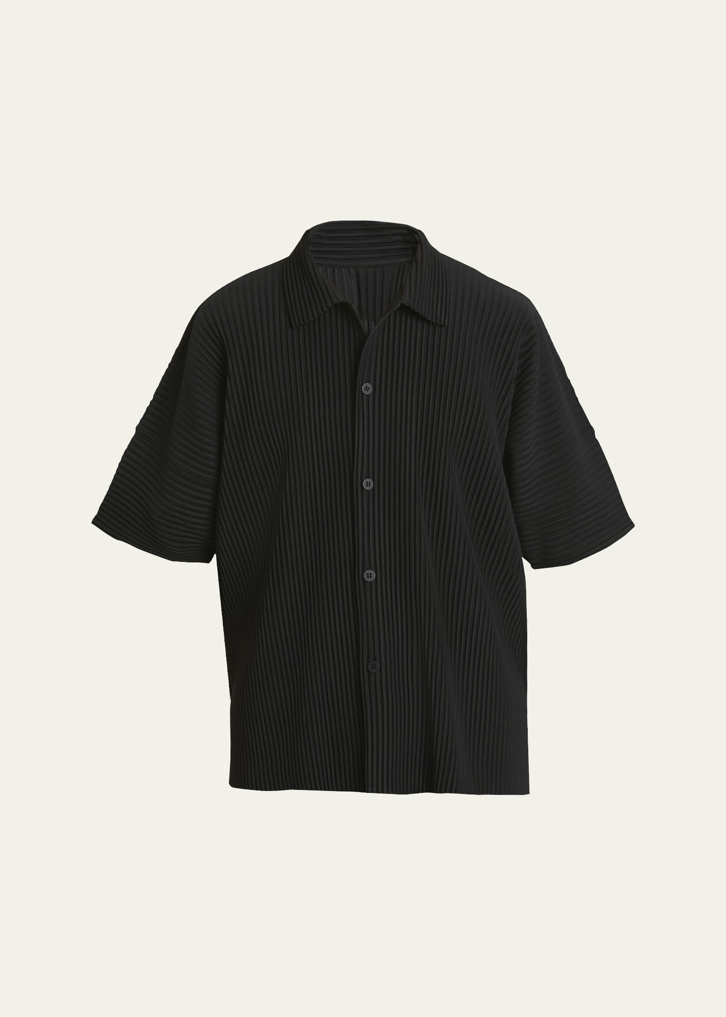 Men's Pleated Camp Shirt - 1