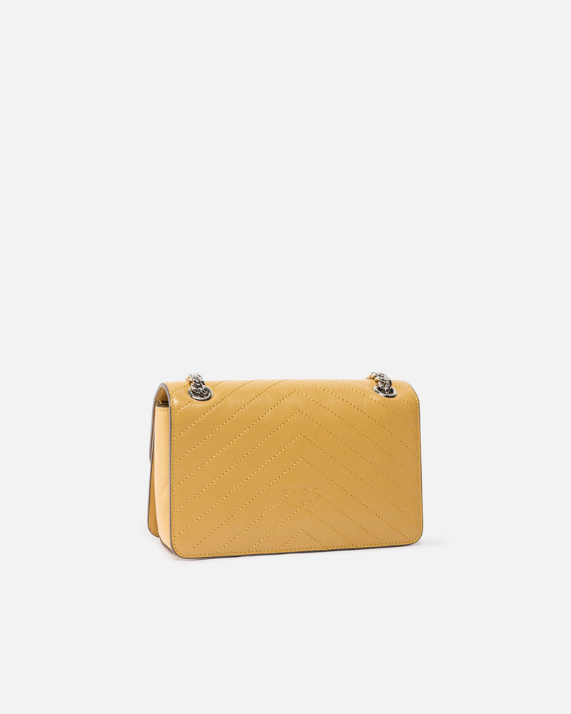 PINKO MINI BAG IN WRINKLED CALFSKIN WITH CHEVRON PATTERN outlook