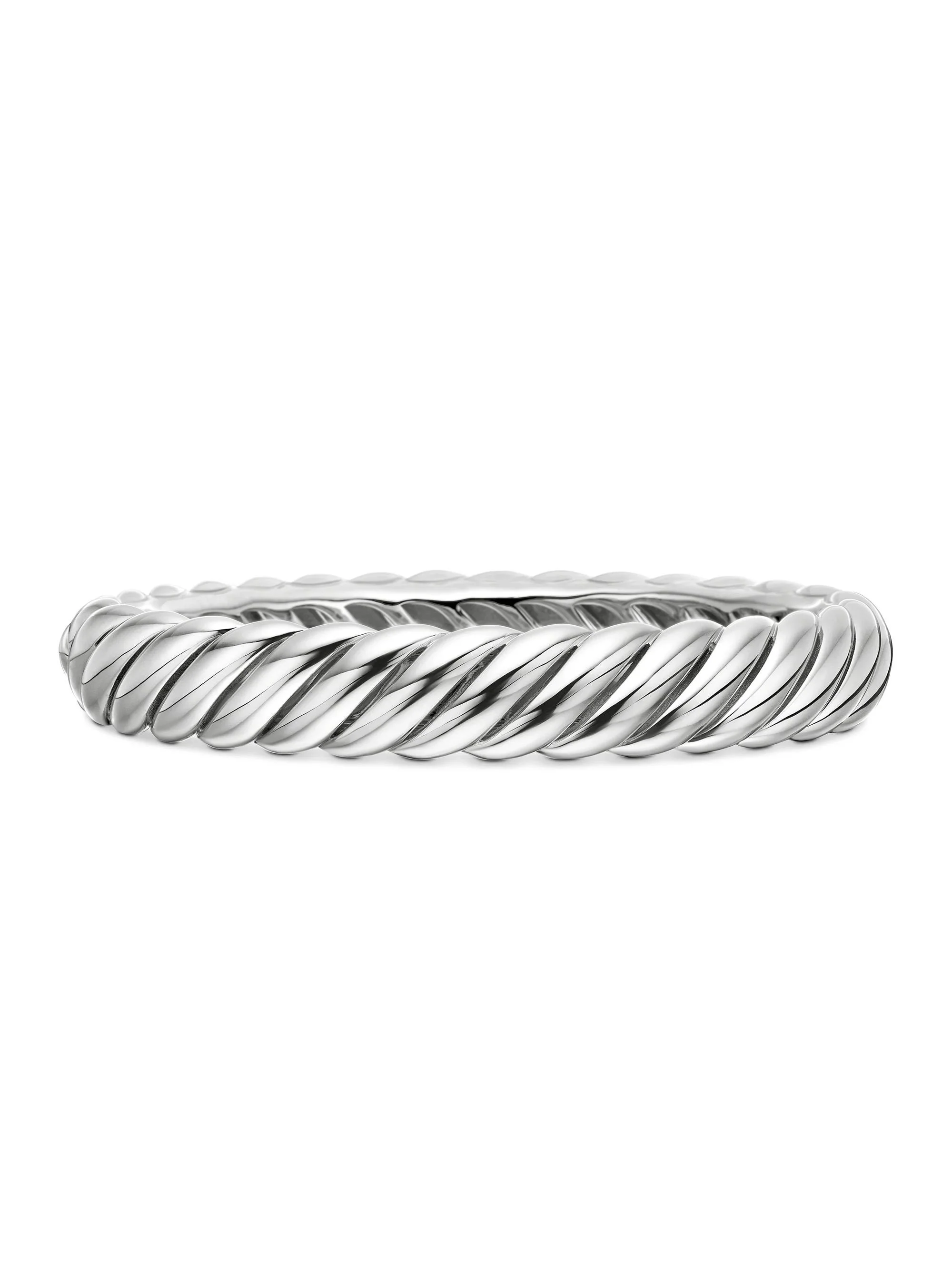 Women's Sculpted Cable Bracelet in Sterling Silver, 10mm - Sterling Silver - 1