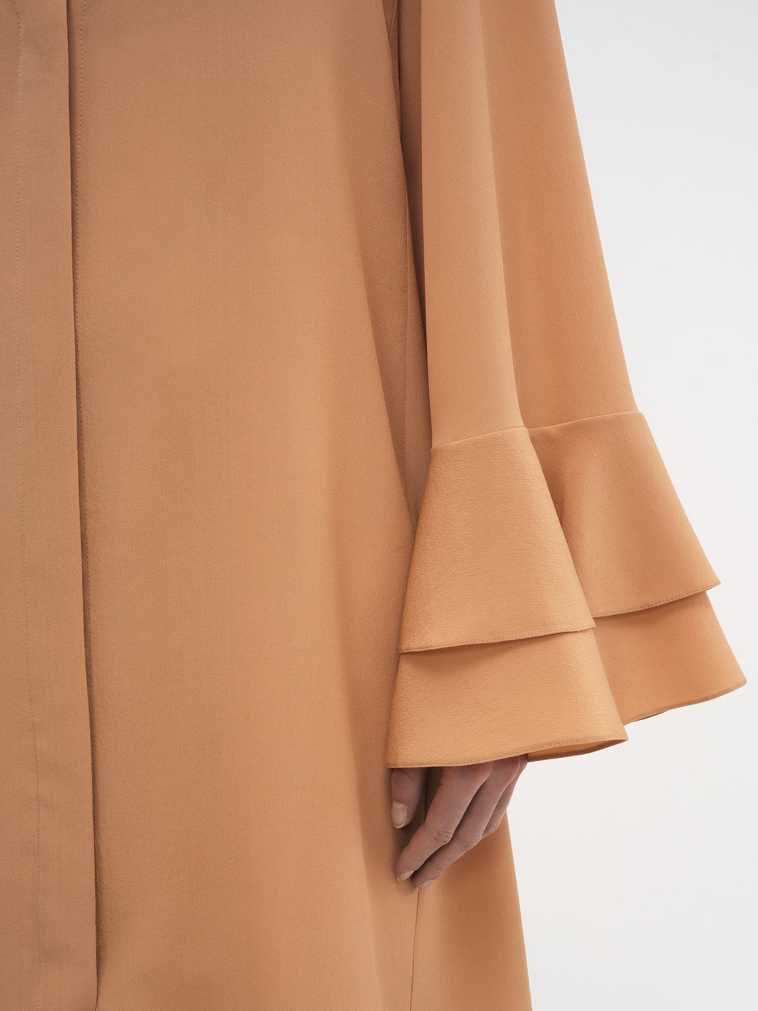 FLUID SHORT DRESS IN CRÊPE DE CHINE - 6