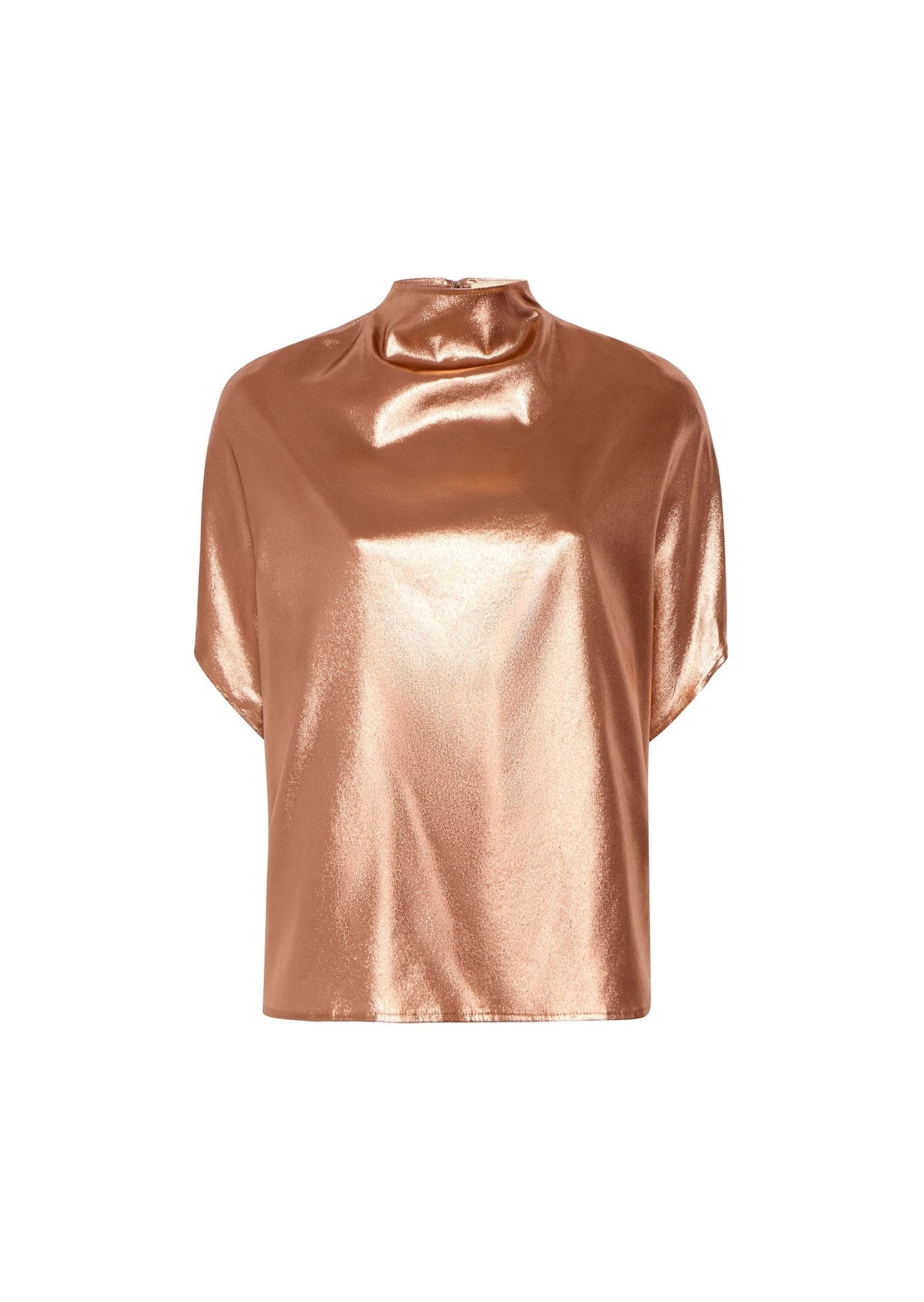 Metallic Silk Cape Tee - 1