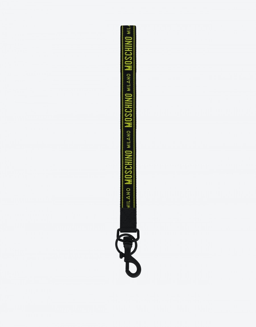MOSCHINO RECYCLE KEYCHAIN WITH RIBBON - 1