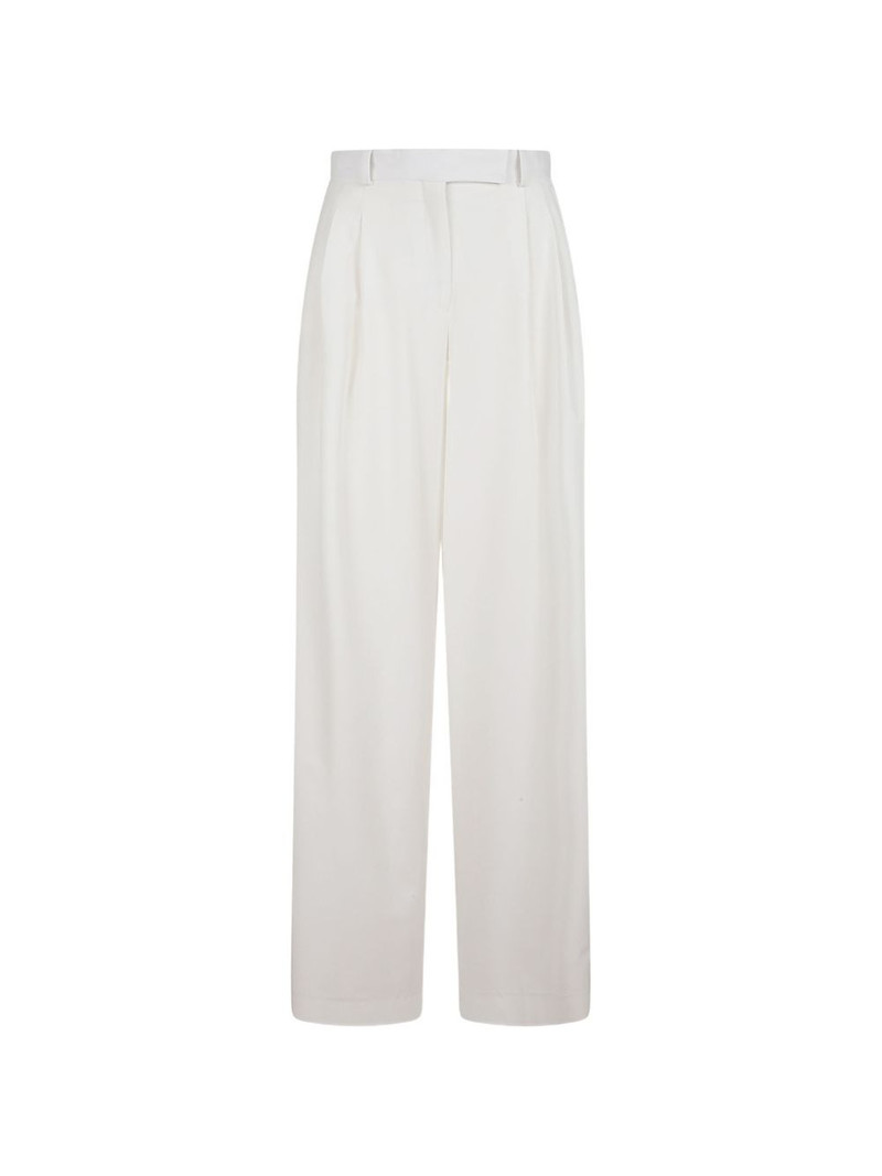 Gabardine pleated trousers 1
