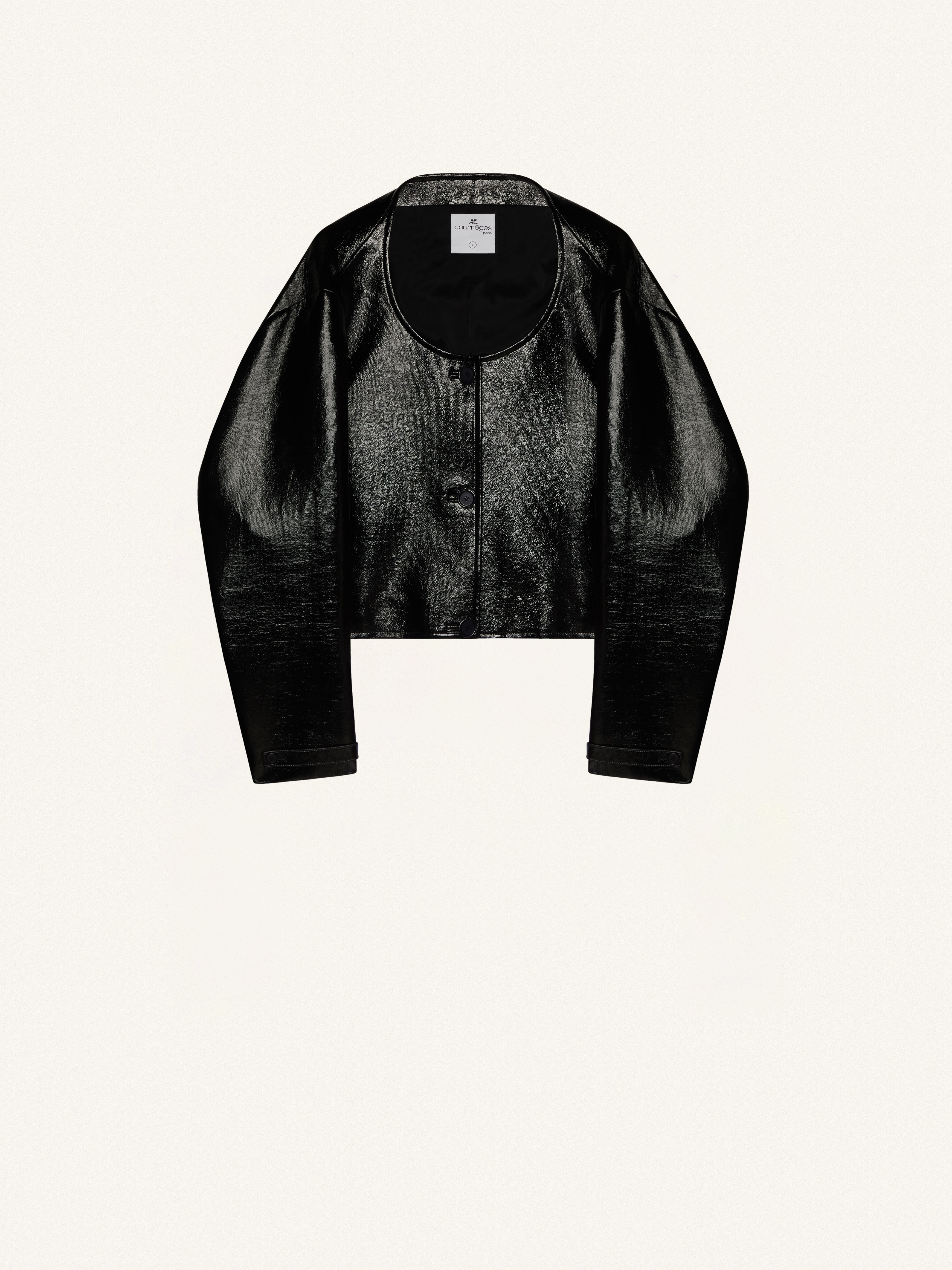 OVERSIZED COAT COCOON VINYL SHORT - 1
