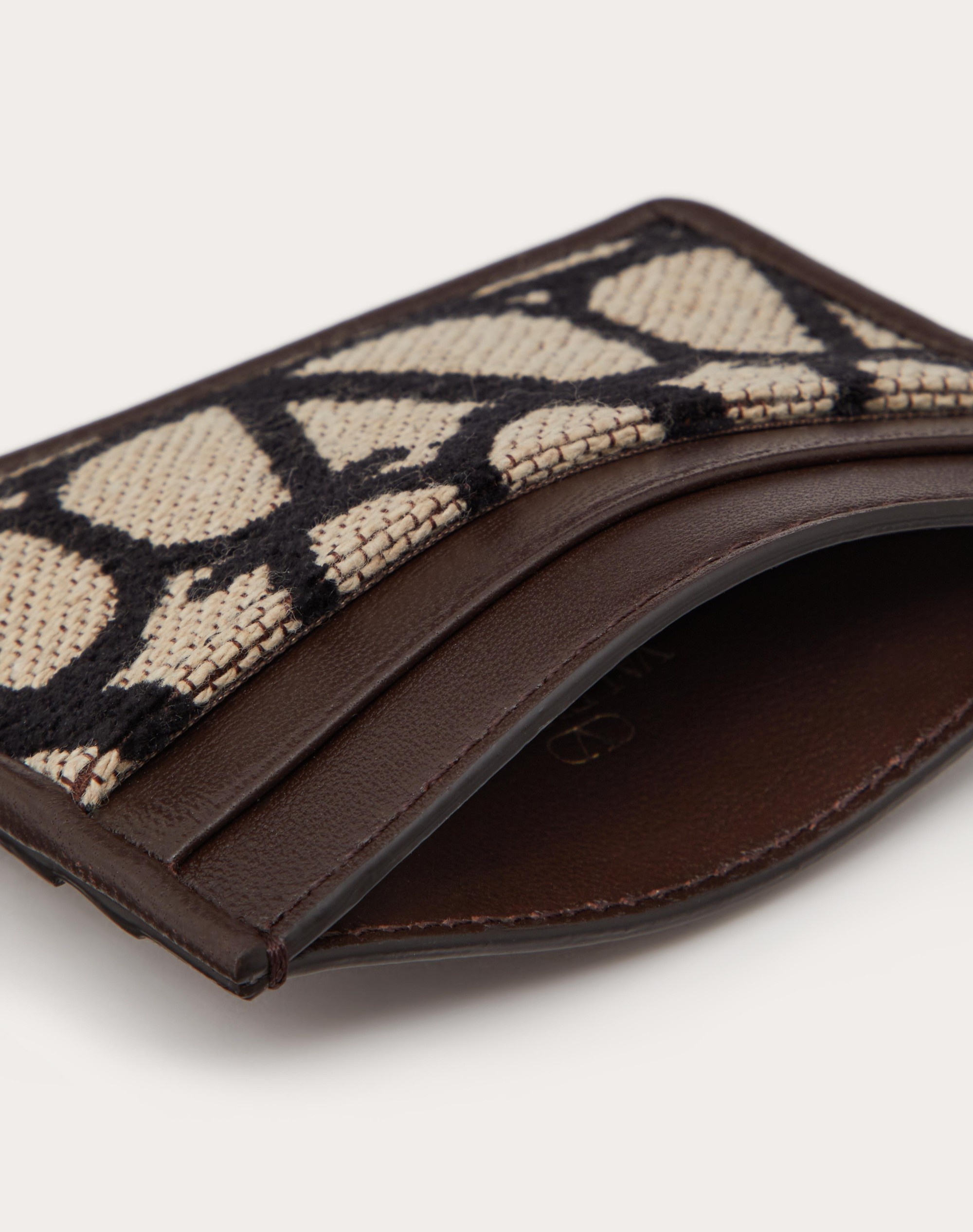 TOILE ICONOGRAPHE CARDHOLDER WITH LEATHER DETAILS - 5
