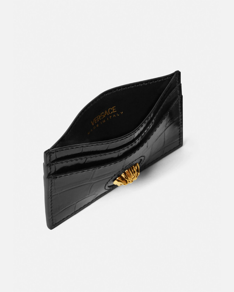 VERSACE Croc-Effect La Medusa Card Holder outlook