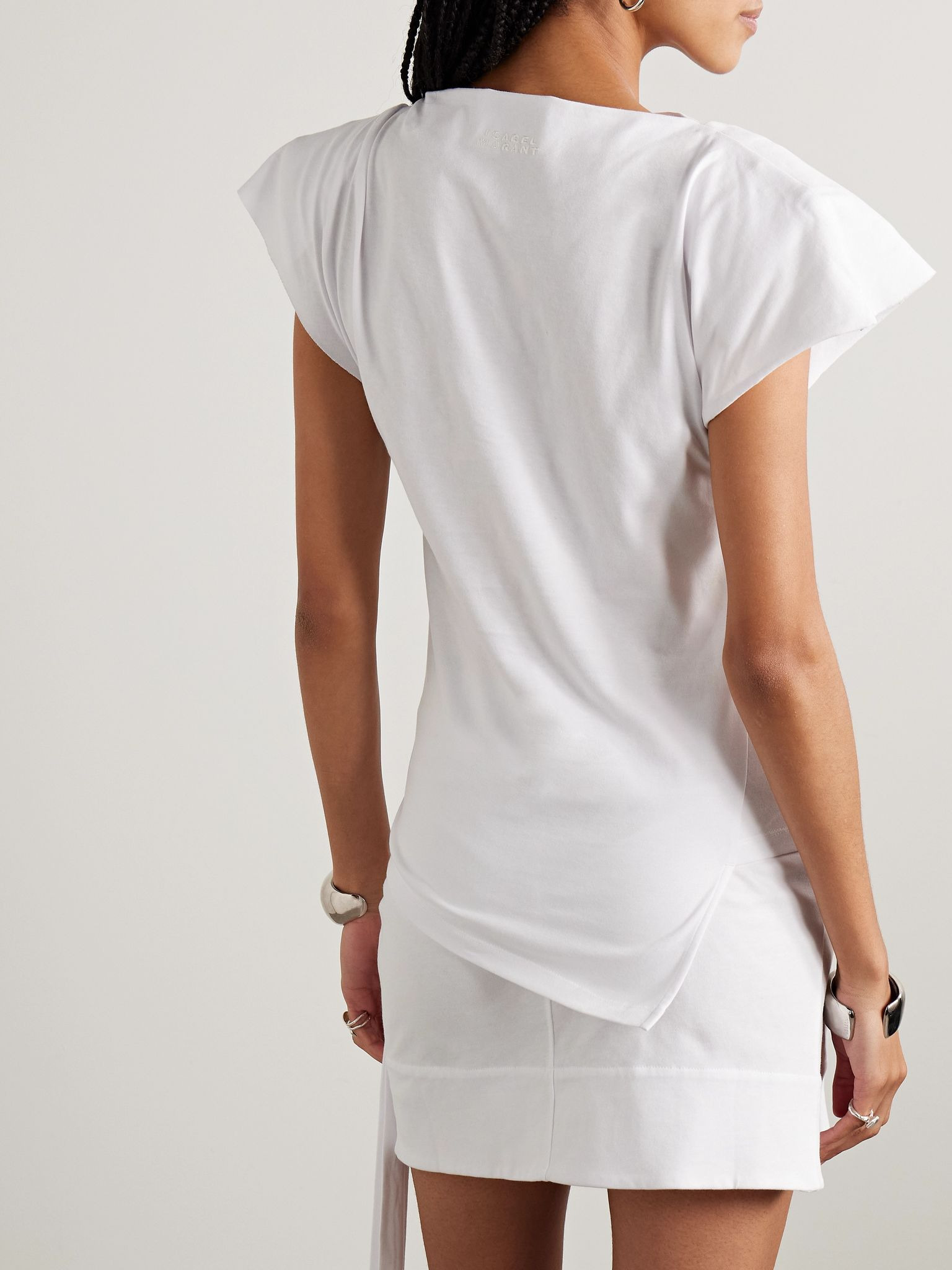 Sebani asymmetric cotton-jersey T-shirt - 4