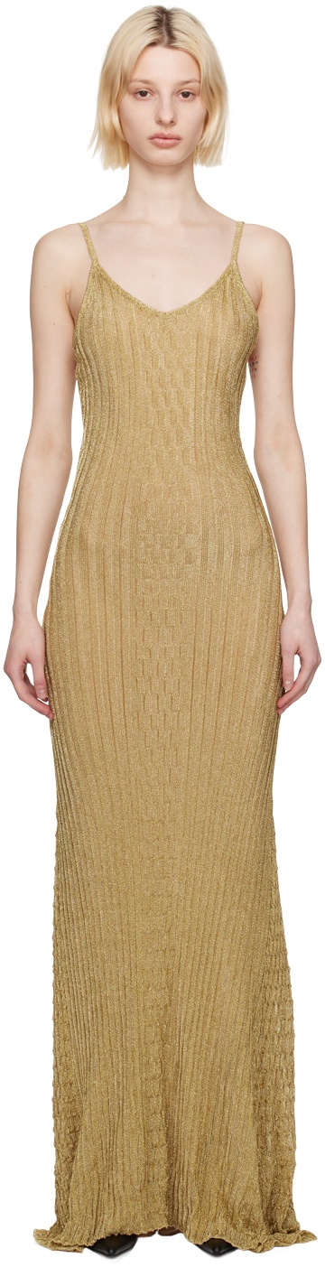 【Victoria Beckham】ニットVネック maxiドレス MANGO Mango x Victoria Beckham - Knitted Dress With Draped