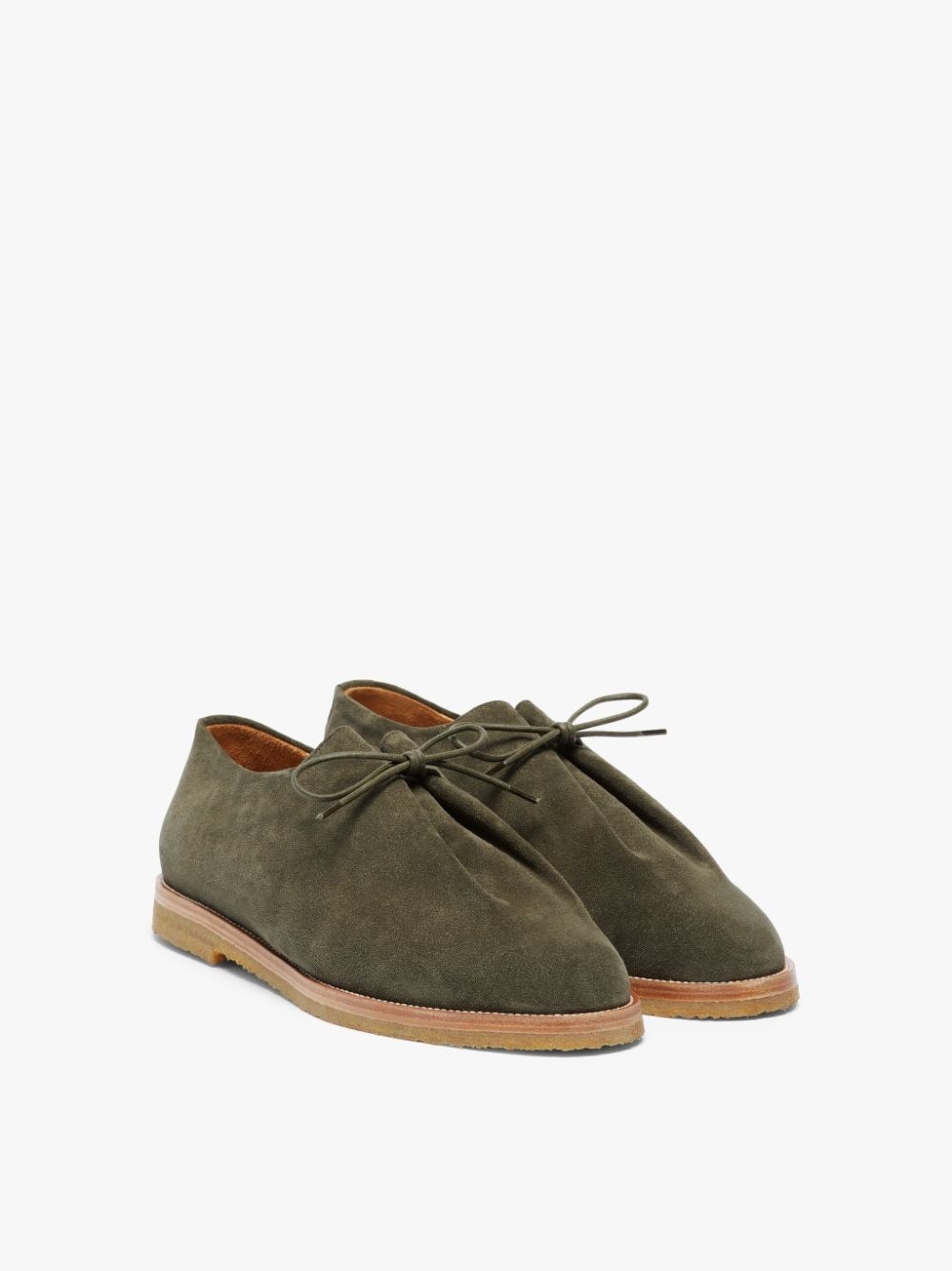 JACQUES SOLOVIÈRE KHAKI SUEDE LACE UP SHOES - 2