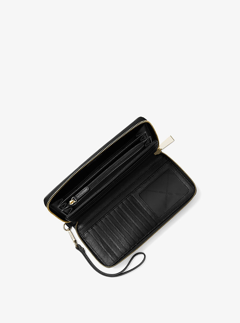 MICHAEL KORS Leather Continental Wristlet outlook
