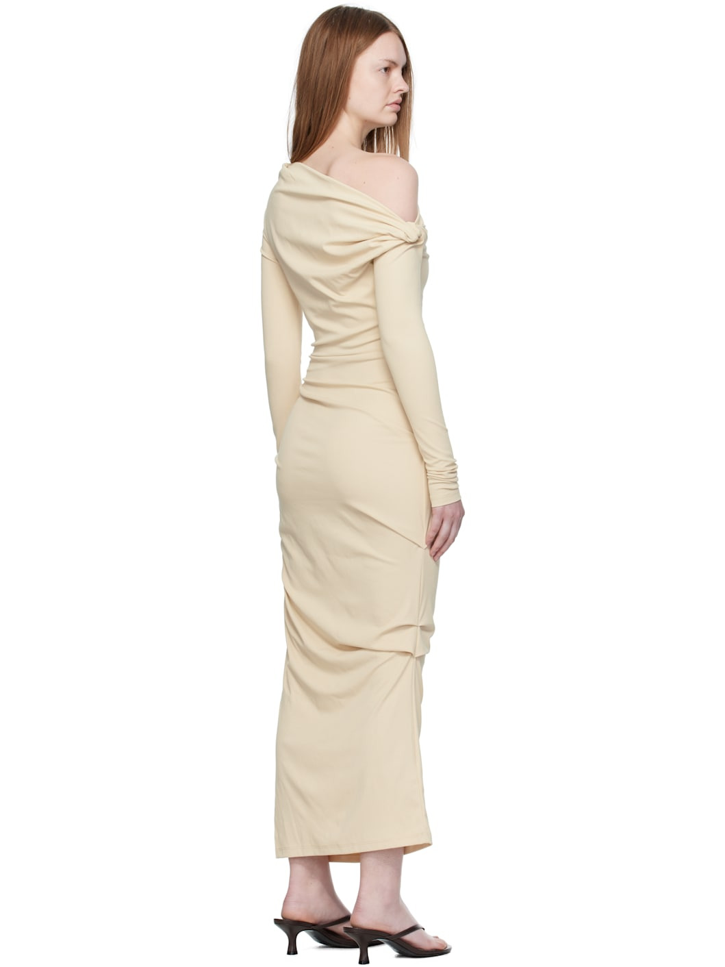 Beige Elemental Manahou Midi Dress - 3