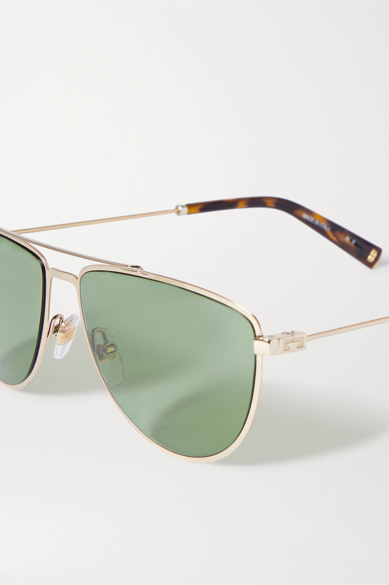 Aviator-style gold-tone and tortoiseshell acetate sunglasses - 4