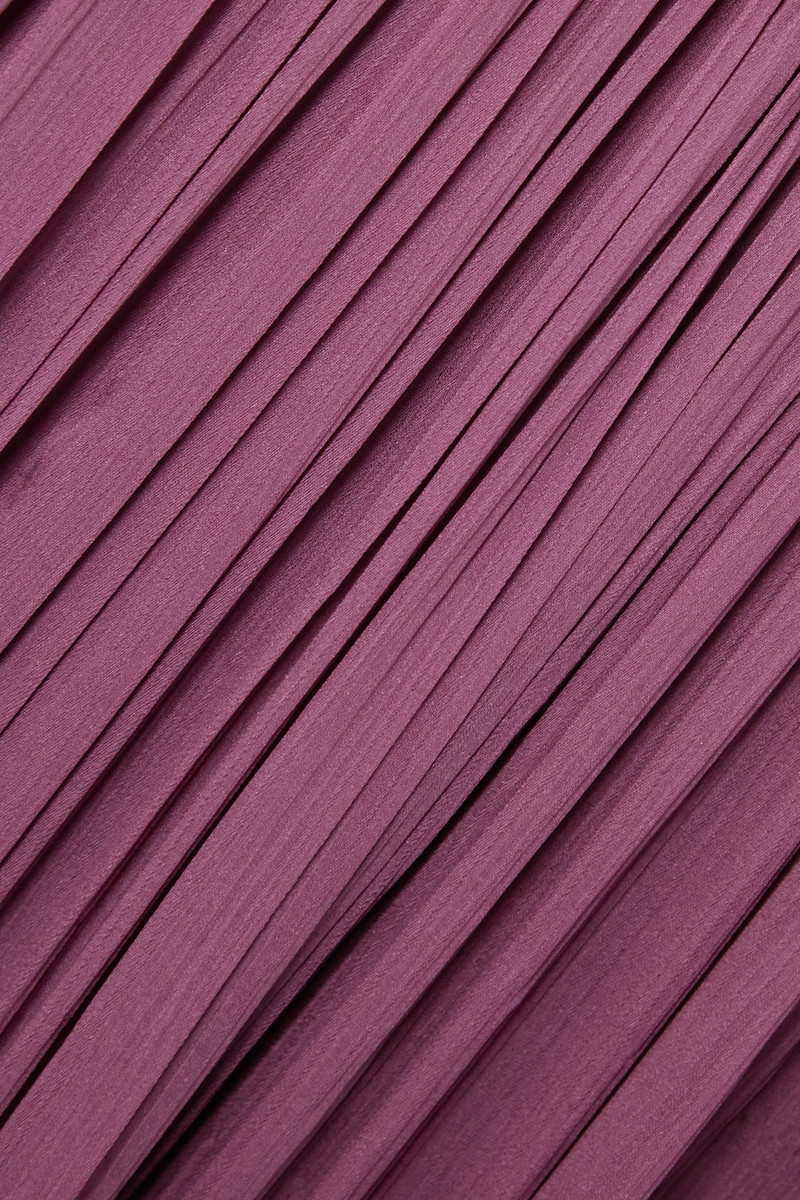 Tiered pleated silk midi dress 4