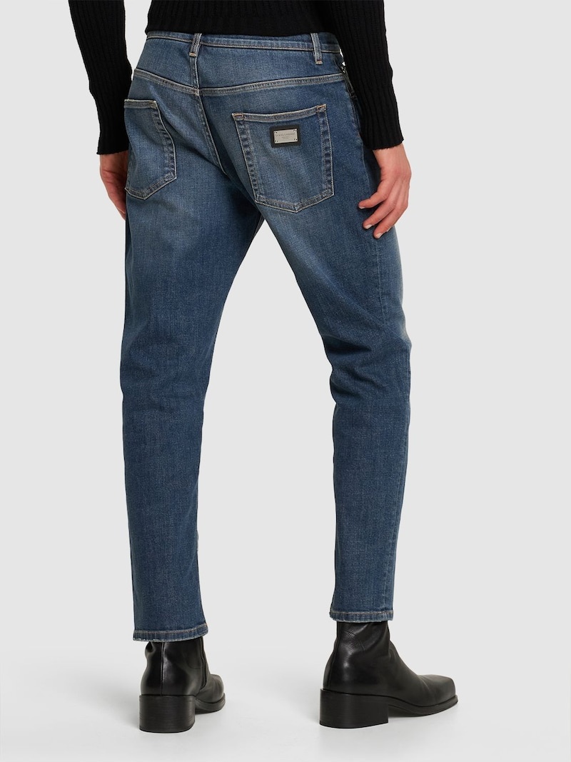 Washed stretch denim jeans - 3