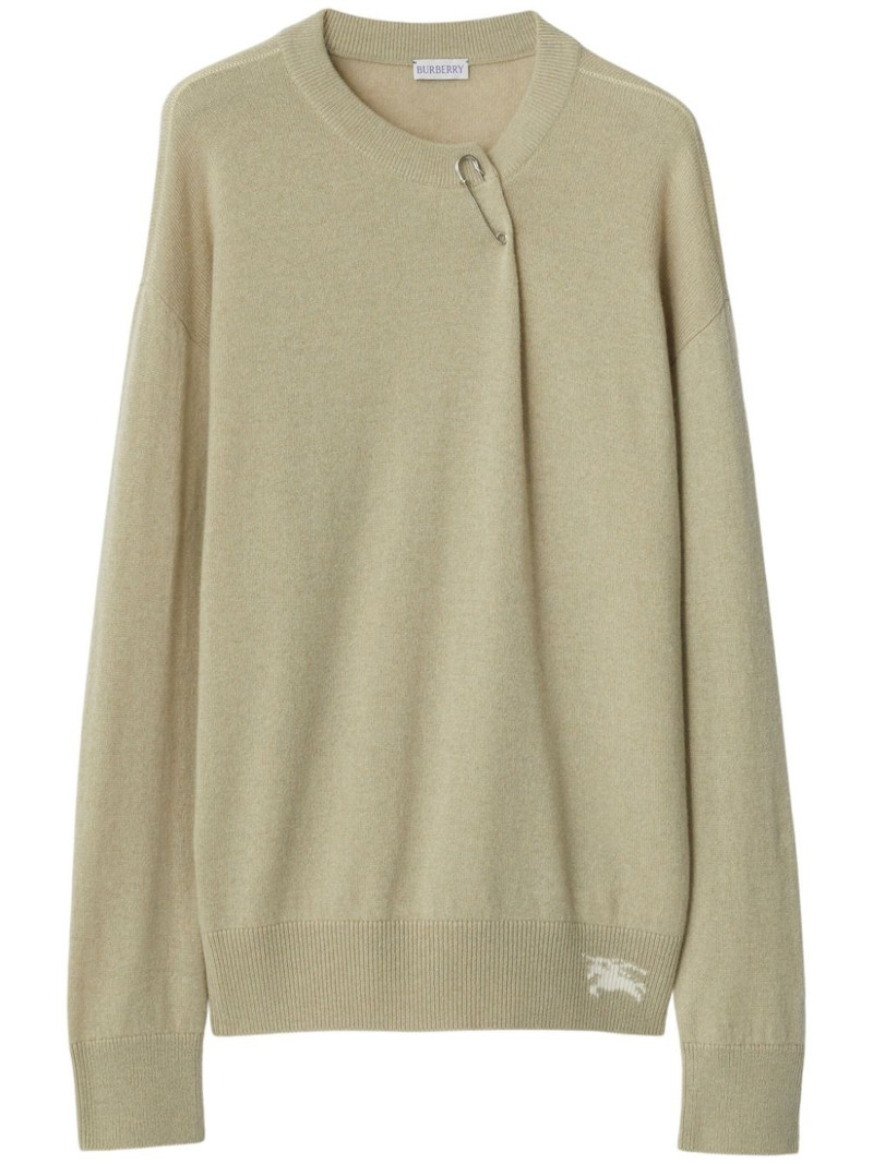 paperclip-detail cashmere jumper 1