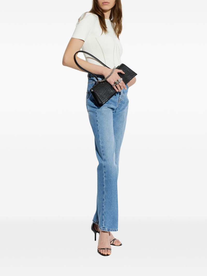 Alexander McQueen ribbed open-knit T-shirt outlook