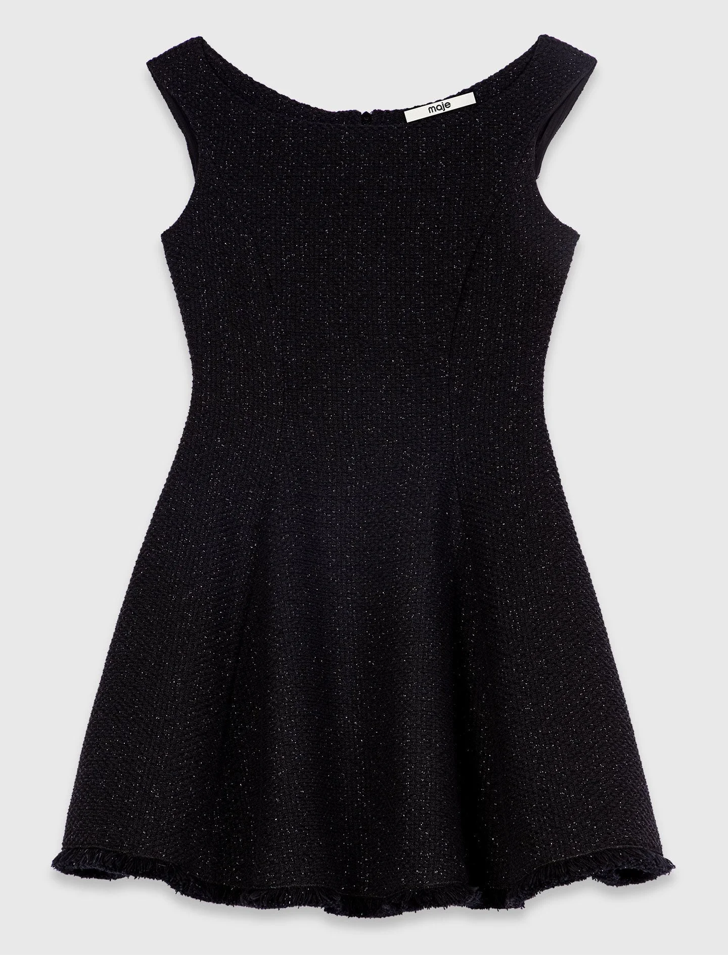 Short fringed tweed dress - 1